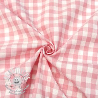 Tissu coton Check rosa