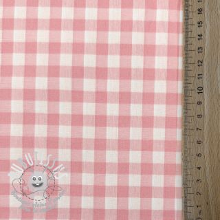 Tissu coton Check rosa