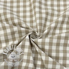 Tissu coton Check sand