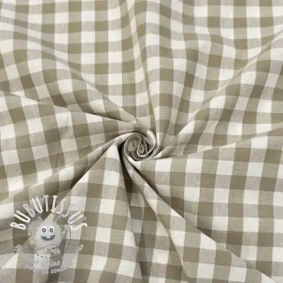 Tissu coton Check sand
