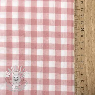 Tissu coton Check old rose