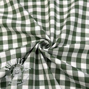 Tissu coton Check dark green