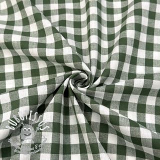 Tissu coton Check dark green