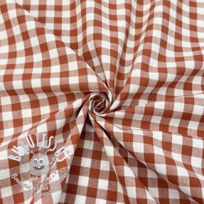 Tissu coton Check terra