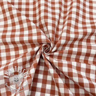 Tissu coton Check terra