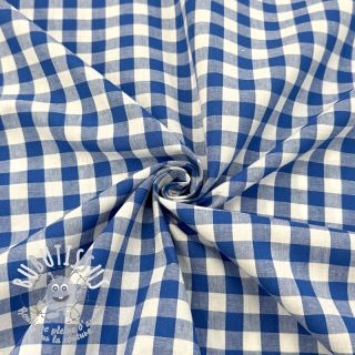 Tissu coton Check sky