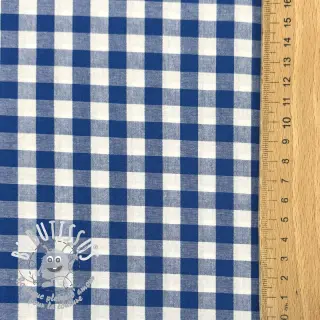 Tissu coton Check sky