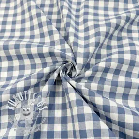 Tissu coton Check blue