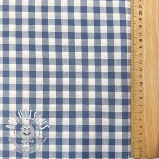 Tissu coton Check blue