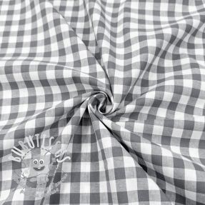 Tissu coton Check grey
