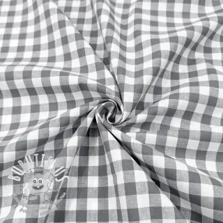 Tissu coton Check grey