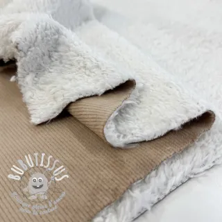 Tissu velours jersey TEDDY sand