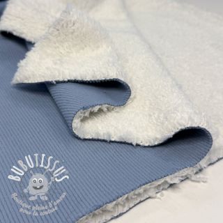 Tissu velours jersey TEDDY jeans