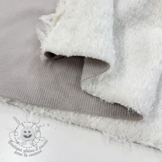 Tissu velours jersey TEDDY light grey