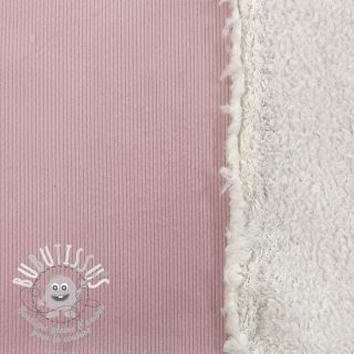 Tissu velours jersey TEDDY light pink