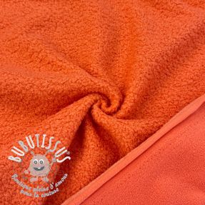 Fleece TEDDY DOUBLE SIDED tangerine