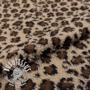 Tissu de manteau TEDDY Panthera light sand