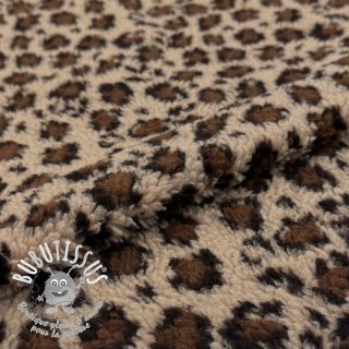 Tissu de manteau TEDDY Panthera light sand