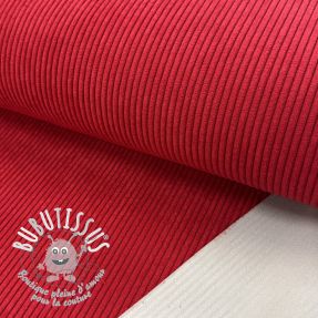 Tissu velours cotelé HUGGY tomate