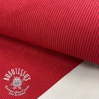 Tissu velours cotelé HUGGY tomate