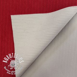 Tissu velours cotelé HUGGY tomate