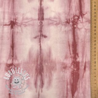 Tissu coton HAND TIE DYE dark old pink