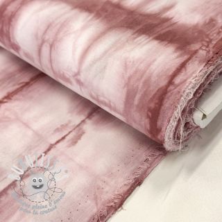 Tissu coton HAND TIE DYE dark old pink