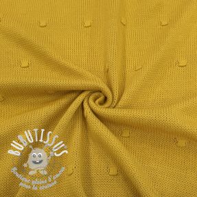 Tissu tricot BIG KNIT DOT ochre