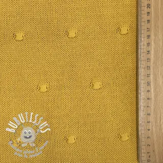 Tissu tricot BIG KNIT DOT ochre