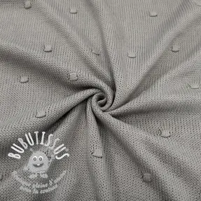 Tissu tricot BIG KNIT DOT grey
