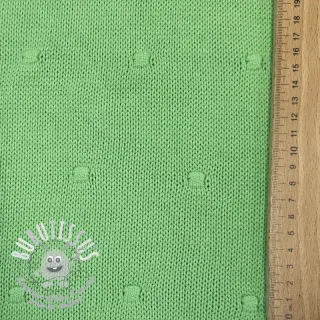 Tissu tricot BIG KNIT DOT grass green