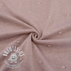 Tissu tricot BIG KNIT DOT old pink