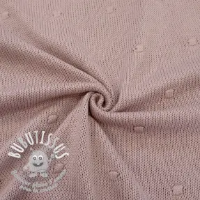 Tissu tricot BIG KNIT DOT old pink