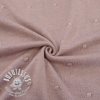 Tissu tricot BIG KNIT DOT old pink