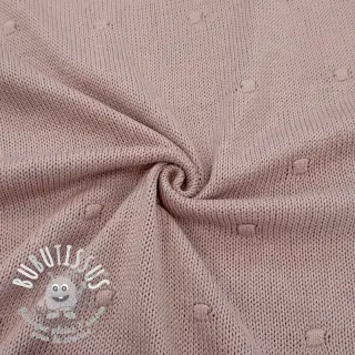 Tissu tricot BIG KNIT DOT old pink