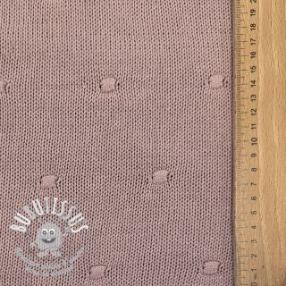 Tissu tricot BIG KNIT DOT old pink