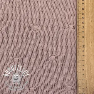 Tissu tricot BIG KNIT DOT old pink