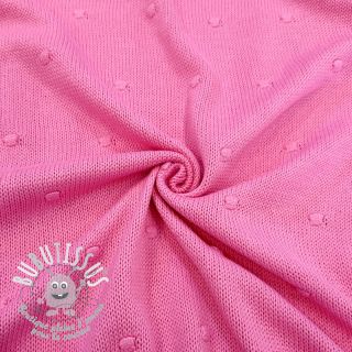Tissu tricot BIG KNIT DOT pink
