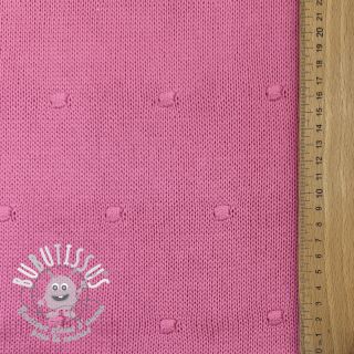 Tissu tricot BIG KNIT DOT pink