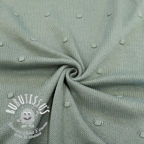 Tissu tricot BIG KNIT DOT old green