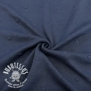 Tissu tricot BIG KNIT DOT navy