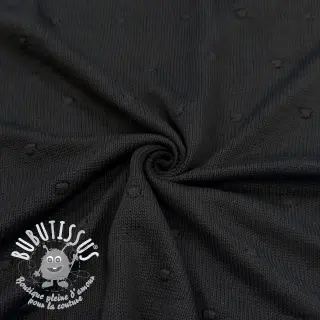 Tissu tricot BIG KNIT DOT black