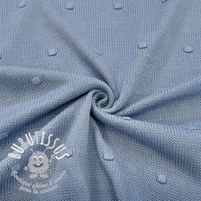Tissu tricot BIG KNIT DOT blue