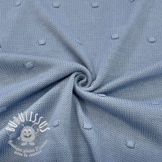 Tissu tricot BIG KNIT DOT blue