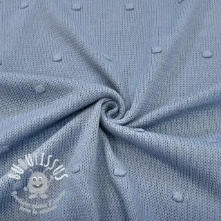 Tissu tricot BIG KNIT DOT blue
