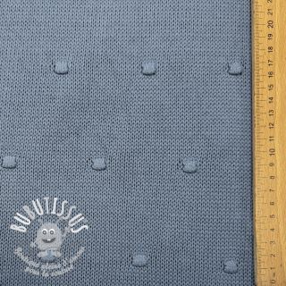 Tissu tricot BIG KNIT DOT blue