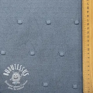 Tissu tricot BIG KNIT DOT blue