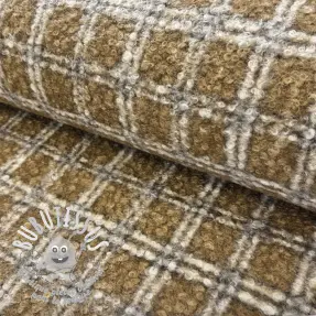 Tissu de manteau Bouclé Squares design A