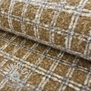 Tissu de manteau Bouclé Squares design A