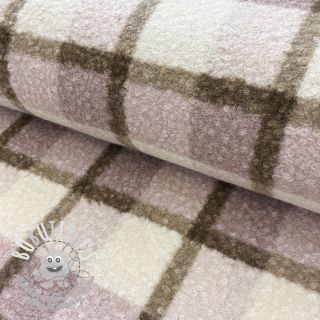 Tissu de manteau Bouclé Squares design C